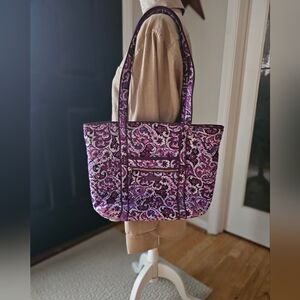 Like New Purple Patterned Vera Bradley Tote Bag
